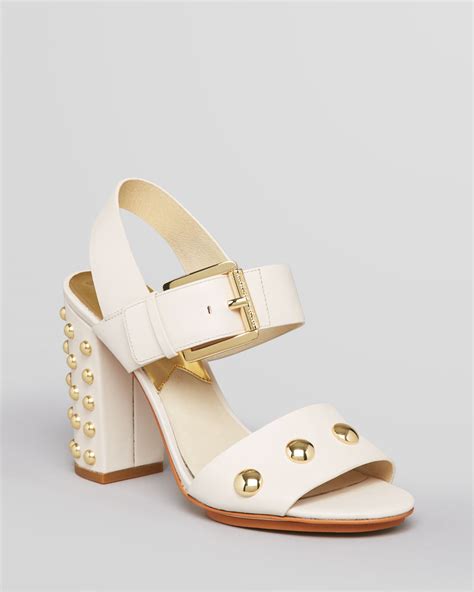 michael kors white high heel sandals|michael kors sandals clearance.